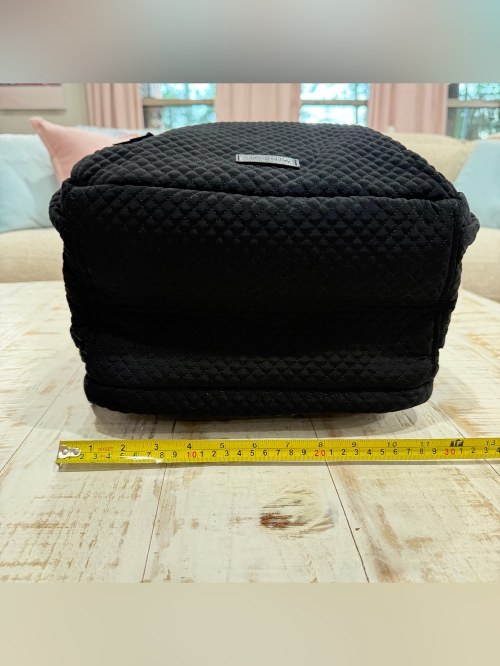 Vera Bradley Black Quilted Backpack with Wallet and Card Case - Picture 5 of 13